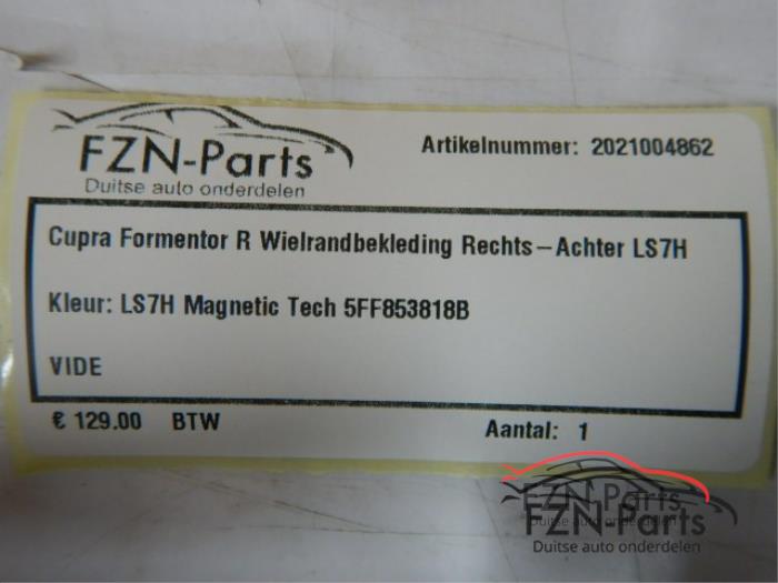 Cupra formentor R wielrandbekleding rechts-achter LS7H
