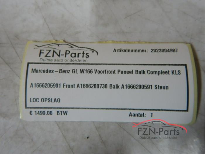 Mercedes-Benz ML W166 Voorfront Paneel Balk Compleet KLS