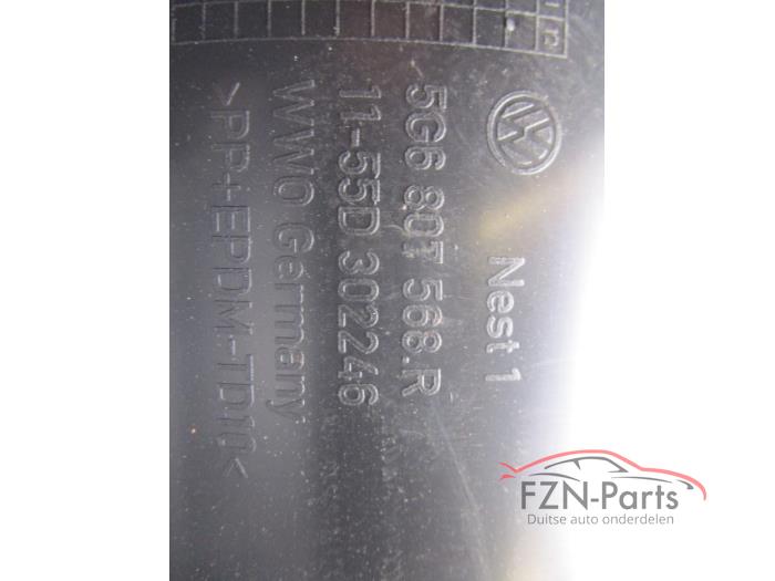 VW Golf 7 Facelift Diffuser Onderlip Achterbumper Half Chrome