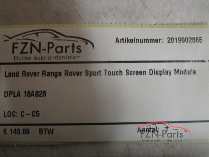 Land Rover Range Rover Sport Touch Screen Display Module DPLA
