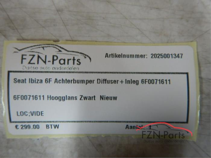 Seat Ibiza 6F FR Achterbumper onderlip Diffuser+Inleg