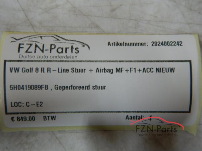 VW Golf 8 R R-Line Stuur+Airbag MF+F1+ACC NIEUW