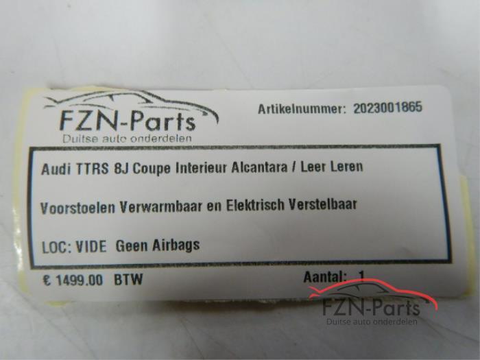 Audi TTRS 8J Coupe interieur Alcantara / Leer