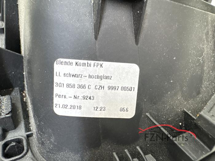 VW Passat 3G B8 Inleg Virtual cockpit Hoogglans zwart
