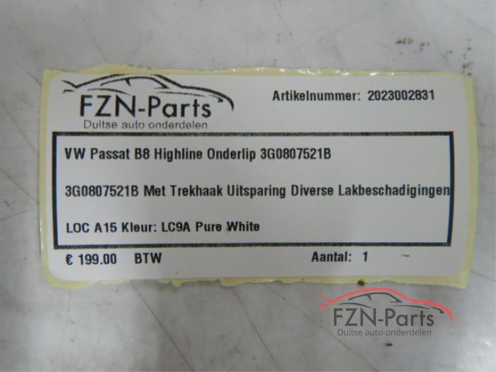 VW Passat B8 Highline Onderlip