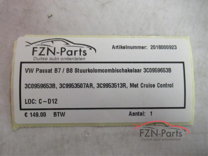 VW Passat B7 Stuurkolom combischakelaar