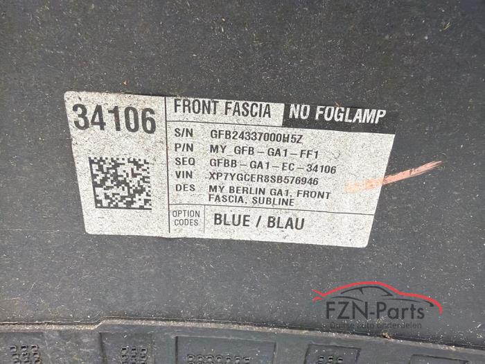 Tesla Model Y Voorbumper Deep Blue Metallic