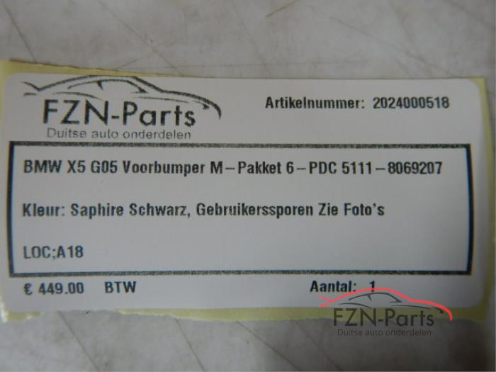 BMW X5 G05 Voorbumper M-Pakket 6PDC