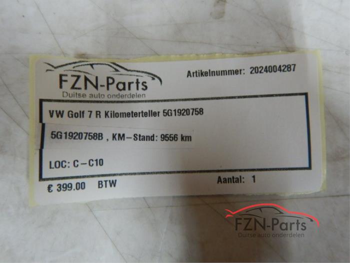 VW Golf 7 R Kilometerteller