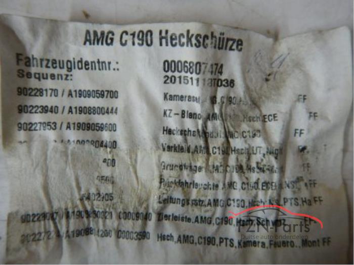 Mercedes-Benz AMG GT C W190 Achterbumper 4PDC