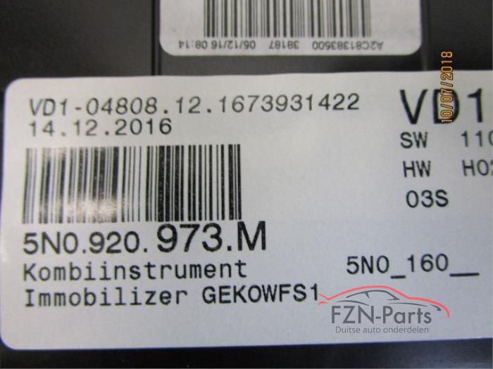 VW Tiguan 5N Tellerunit Kilometerteller