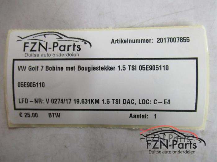 VW Golf 7 Bobine met Bougiestekker 1.5 TSI