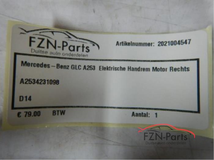 Mercedes-Benz GLC A253 elektrische handrem motor rechts