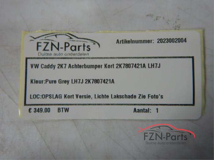 VW Caddy 2K7 Achterbumper kort LH7J