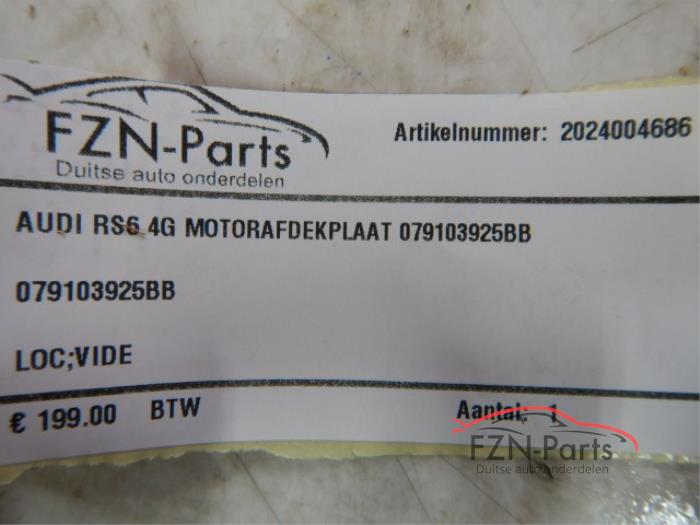Audi RS6 4G C7 Motor afdekplaat