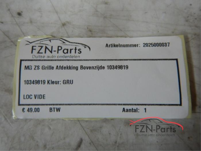 MG ZS Grille Afdekking Bovenzijde