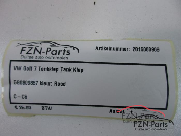 VW Golf 7 Tankklep Tank Klep