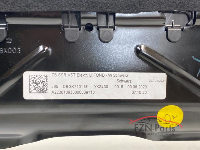 Mercedes-Benz W223 S-Klasse Zonwering Zonnescherm Links-achter Elektrisch