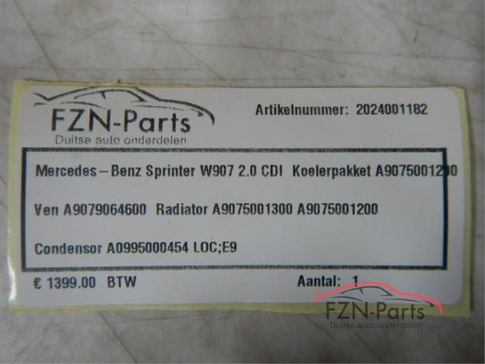 Mercedes-Benz Sprinter W907 2.0 CDI Koelerpakket