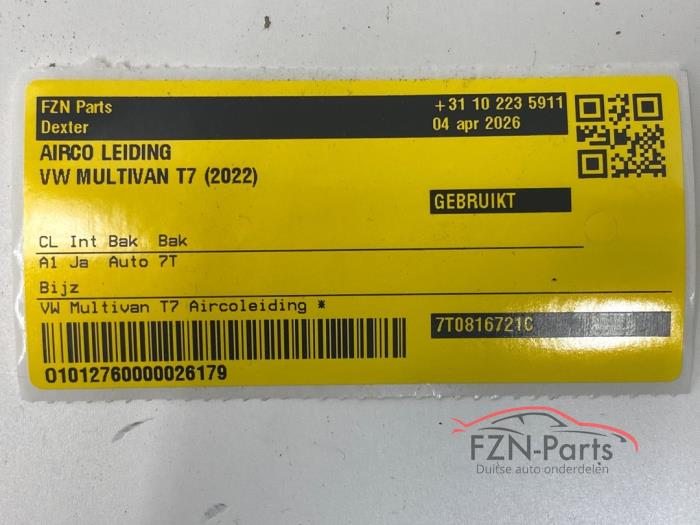 VW Multivan T7 Aircoleiding