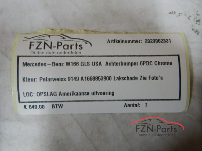 Mercedes-Benz W166 GLS USA Achterbumper 6PDC Chrome