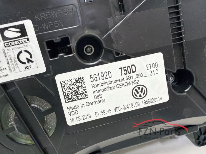 VW Golf 7 Facelift Kilometerteller KM