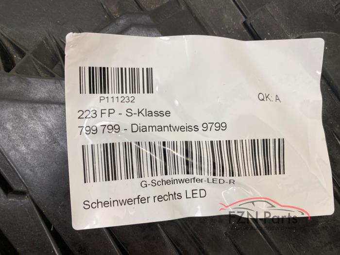Mercedes-Benz W223 S-Klasse Koplamp Rechts Multibeam LED
