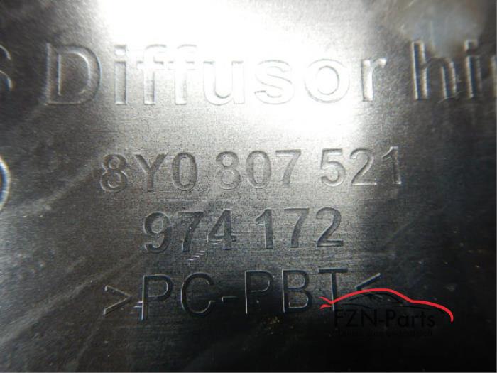 Audi RS3 8Y Diffusor Onderlip Hoogglans Zwart