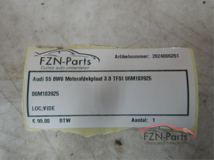 Audi S5 8W6 Motorafdekplaat 3.0 TFSI
