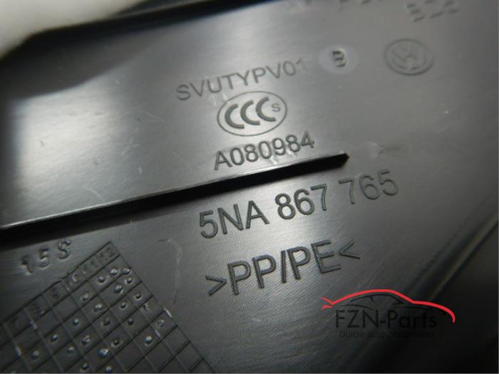 VW Tiguan 5NA Zijpanelen Achterbank Plastic Set Zwart L+R