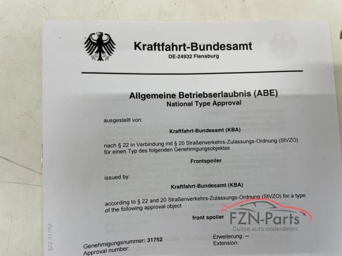 VW Golf 8 Oettinger Voorbumper Lip Spoiler voorbumper GRU