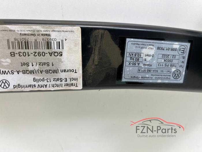 VW Touran 5TA Vaste trekhaak inbouwset inclusief module