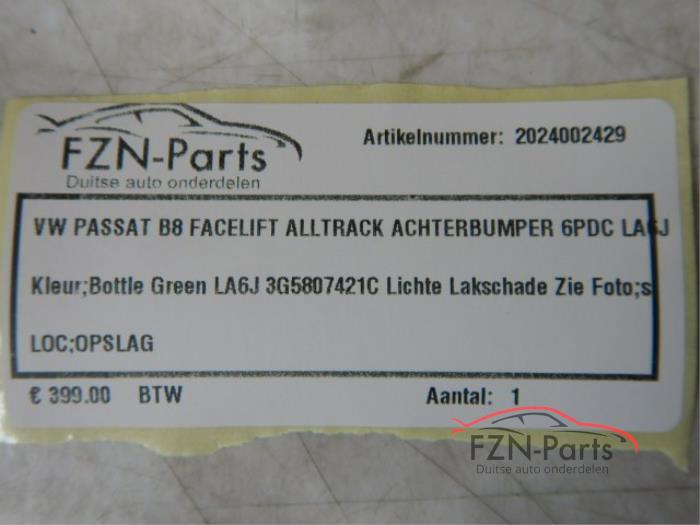 VW Passat B8 Facelift Alltrack Achterbumper 6PDC LA6J