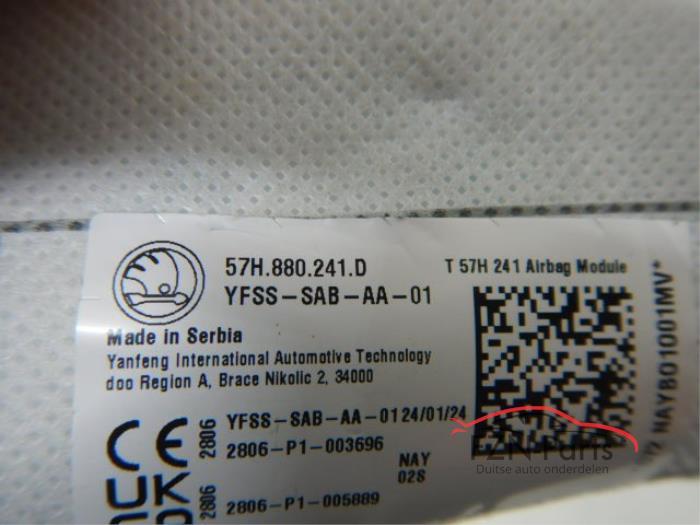 Skoda Kodiaq Stoelairbag Rechts