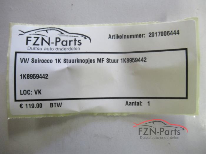VW Scirocco 1K Stuurknopjes MF Stuur