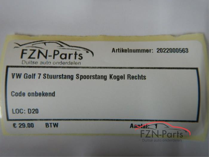 VW Golf 7 Stuur spoor stang kop rechts