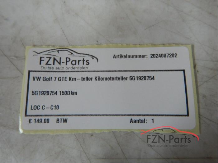 VW Golf 7 GTE KM-Teller Kilometerteller