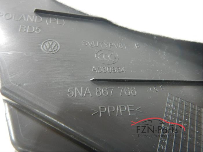 VW Tiguan 5NA Zijpanelen Achterbank Plastic Set Zwart L+R