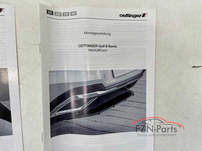 VW Golf 8 Oettinger Dakspoiler + Diffuser achterbumper