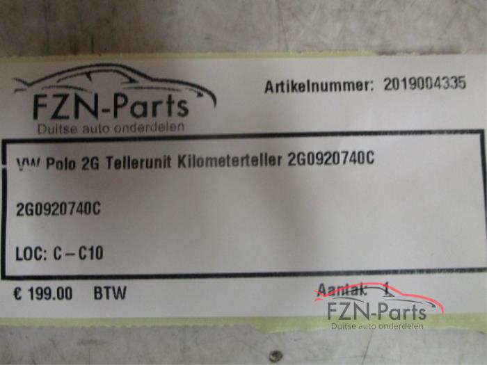 VW Polo 2G Kilometer teller unit