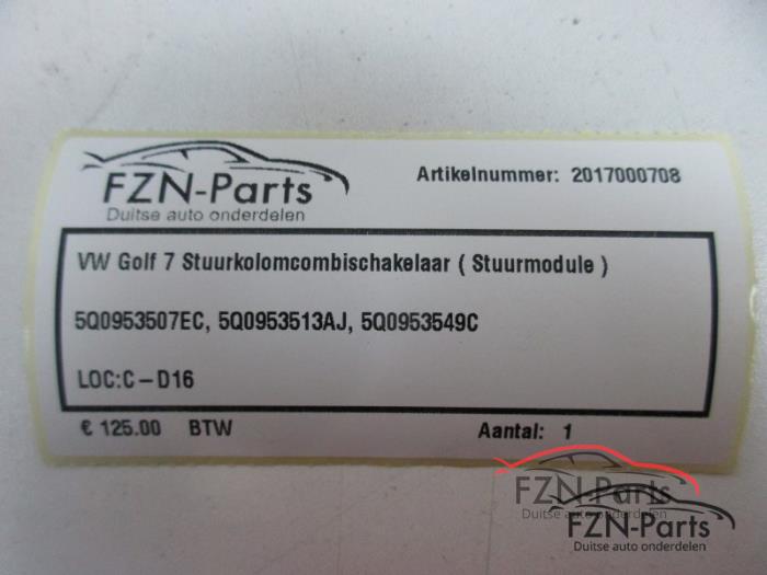 VW Golf 7 Stuurkolomcombischakelaar ( Stuurmodule )