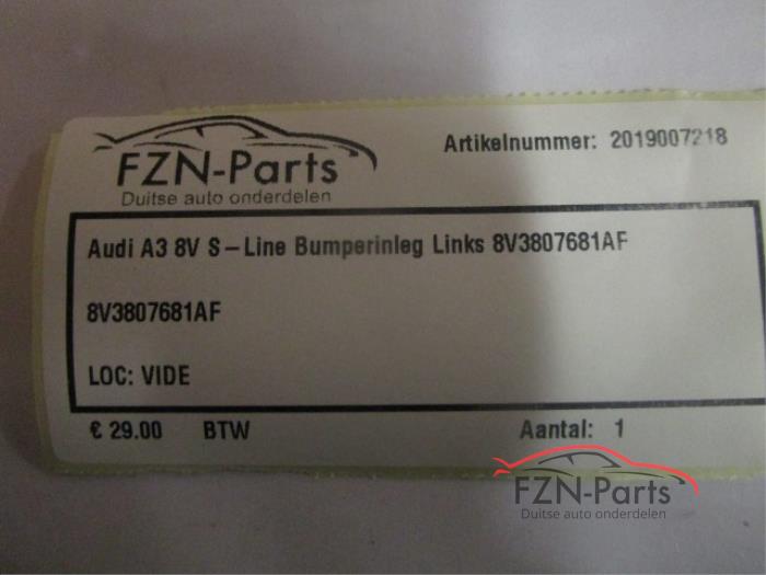 Audi A3 8V S-Line Bumperinleg Links