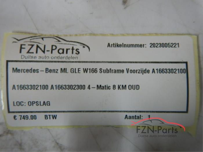 Mercedes-Benz ML GLE W166 Subframe Voorzijde