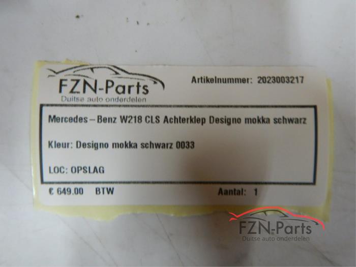 Mercedes-Benz W218 CLS Achterklep Designo Mokka Schwarz