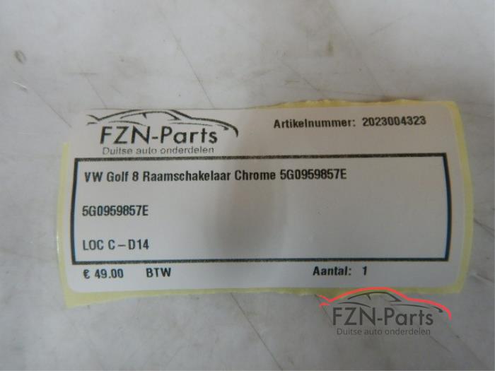 VW Golf 8 Raamschakelaar Chrome