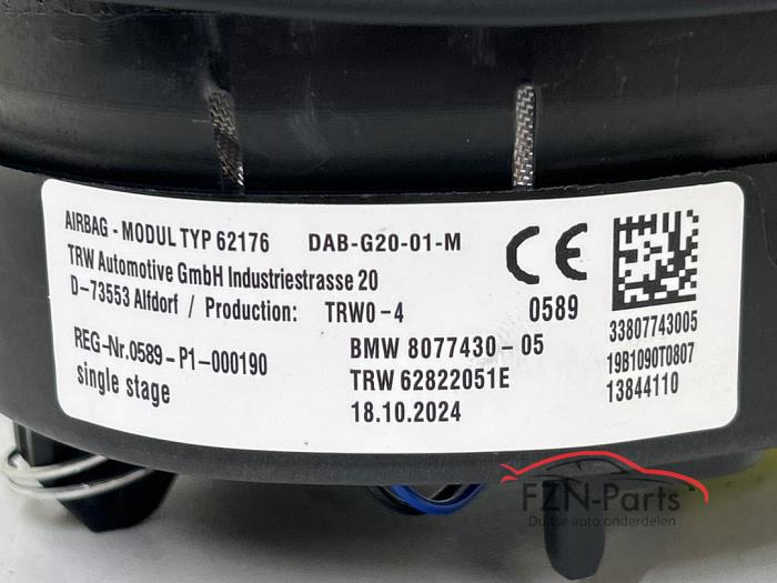 BMW 3-Serie G20 G21 Stuurairbag airbag stuurwiel