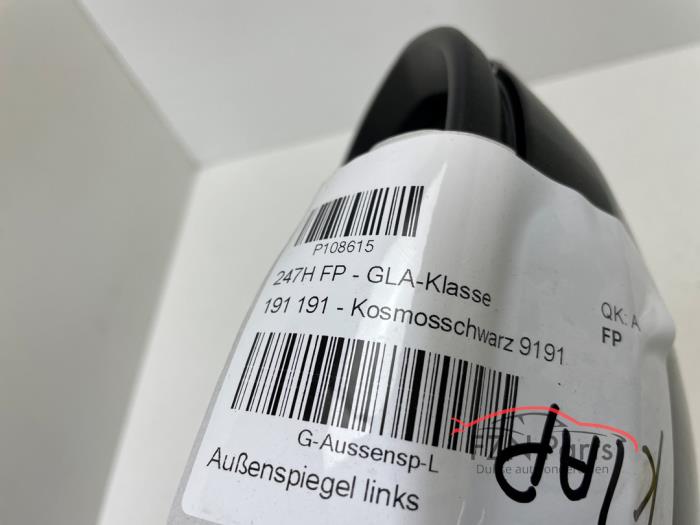 Mercedes-Benz H247 GLA-klasse Zij buiten spiegel Links Zwart Inklapbaar Dimmend
