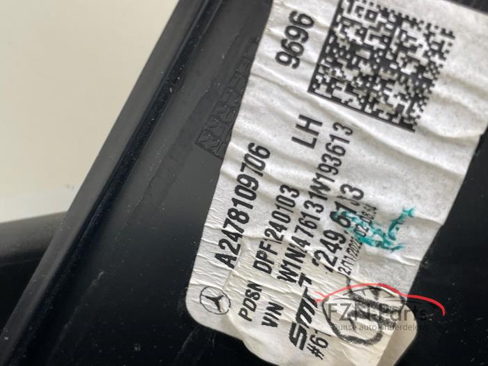Mercedes-Benz GLB-Klasse X247 Zij buiten spiegel Links Zwart Inklapbaar Dimmend