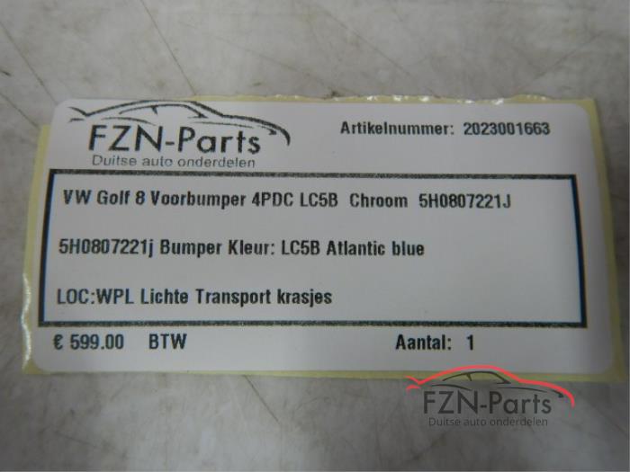 VW Golf 8 Voorbumper 4PDC LC5B Chroom