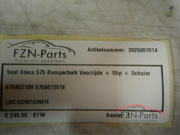 Seat Ateca 575 Bumperbalk+Strip+Schuim voorzijde